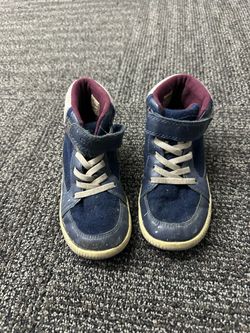Carter's Blue/Purple/White Ankle Sneakers Hook & Loop Strap Unisex Baby 11M
