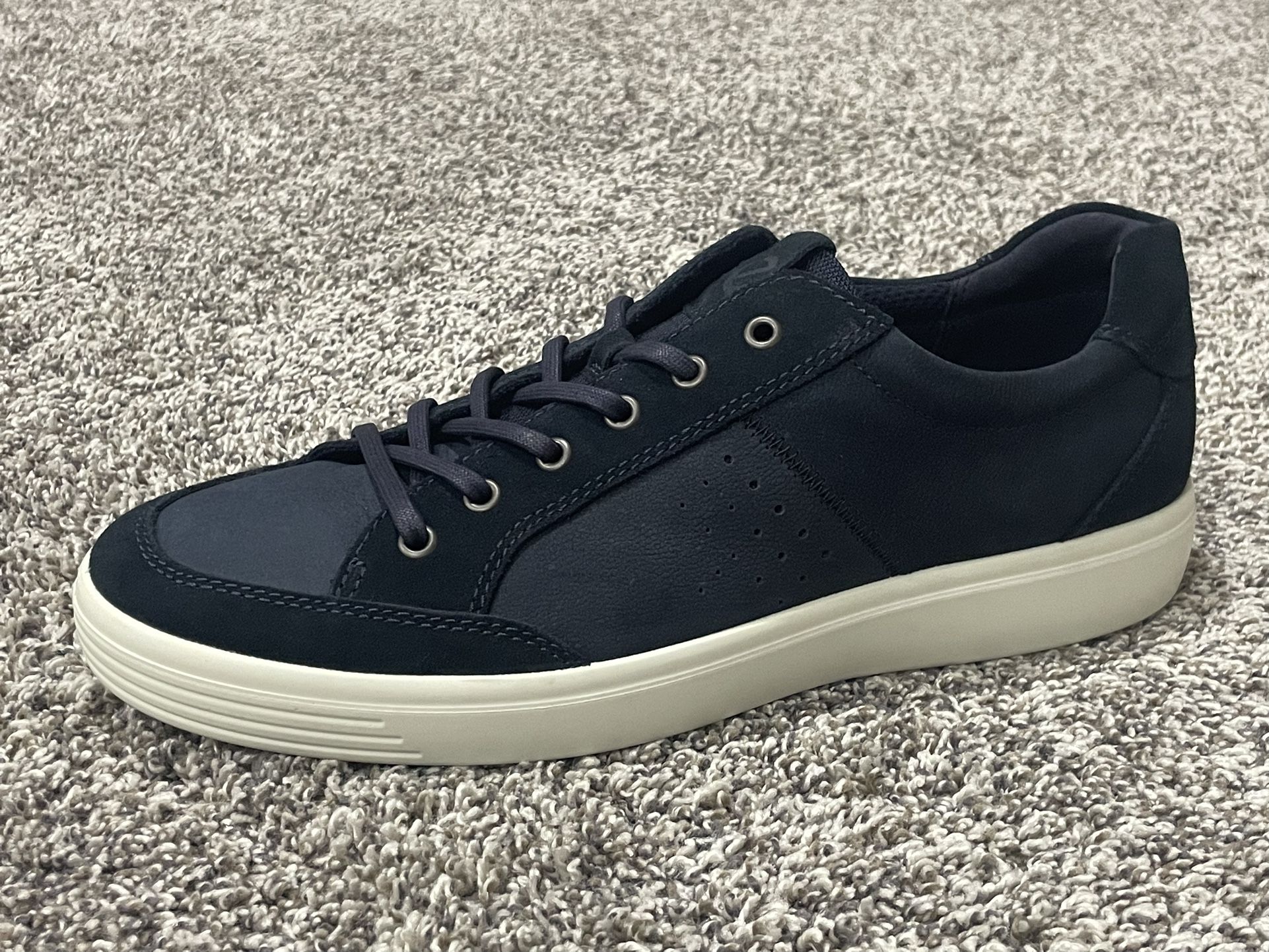 Men's ECCO 'Soft 7' Navy Blue Leather Suede Sneakers Size US 11