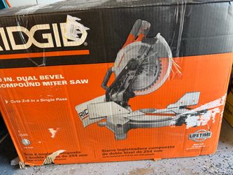 RIDGID 10” Dual Beveled Compound Miter Saw (Model R4113) - Open Box