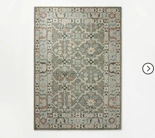 Area Rug...Hand Tufted Woolen Area Rug Green - Threshold™ designed with Studio McGee
Size is 5x7
