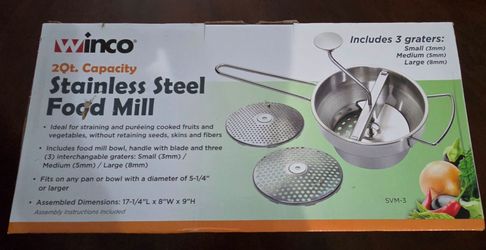 FOR SALE – Winco Stainless Steel Food Mill