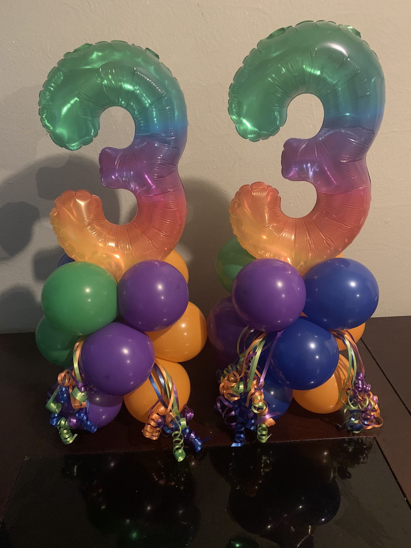 Number 3 Balloons
