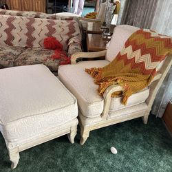 Armchair with ottoman