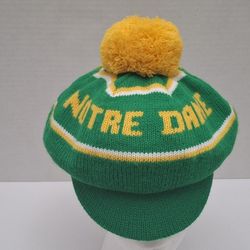 Notre Dame Vintage Pom Pom Beanie Hat