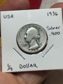 Silver 1/4 dollar 1936