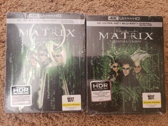 Matrix Reloaded And Revolutions 4k Steelbooks NEW