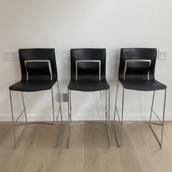 Stunning Sava Cvek "Rhythm" Bar Stools for Stylex Furniture Company - Set of Three