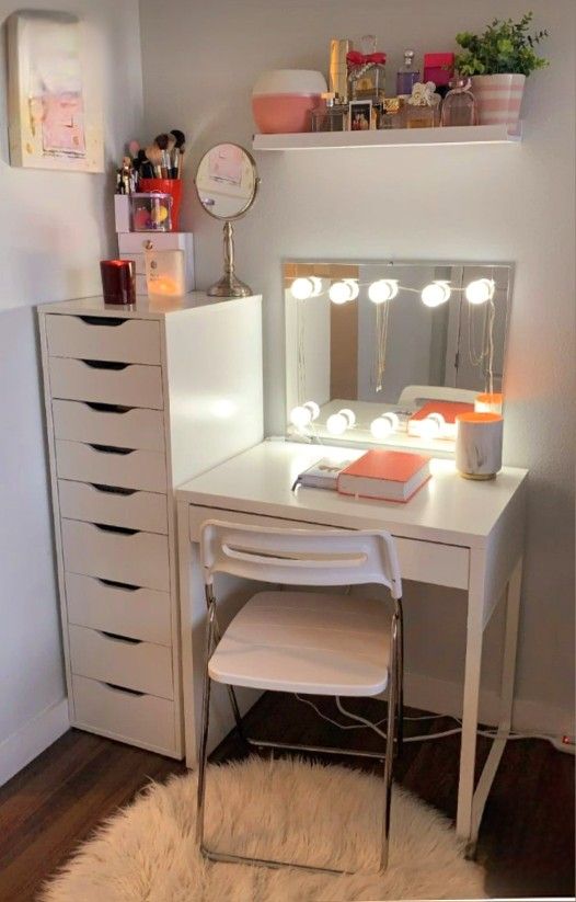2 Items ! 🛑 AVAILABLE 🛑IKEA Desk And IKEA Alex Drawer Dresser Make Up Organizer