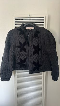 Black Free People Puffer Jacket