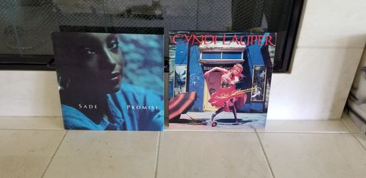 $20 For Both Sade, Cyndi Lauper Original Lp Vinyls