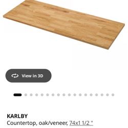 Ikea Karlby Countertop 74x25 X1.5”