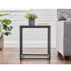 StyleWell Donnelly Black Square End Table with Black Wood Top (20 in. W x 22 in. H)