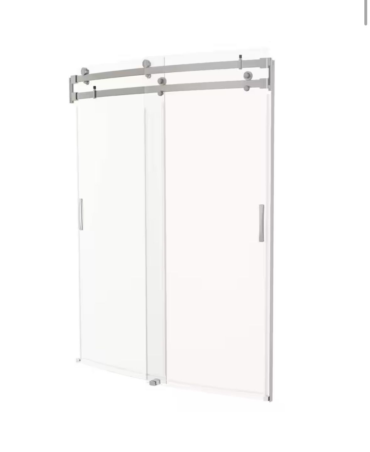 Delta Classic 500 Curve 60 in. W x 73.75 in. H Sliding Frameless Shower Door in Stainless Steel with Clear Glass