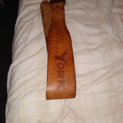 York Leather Weight Lifters Belt 