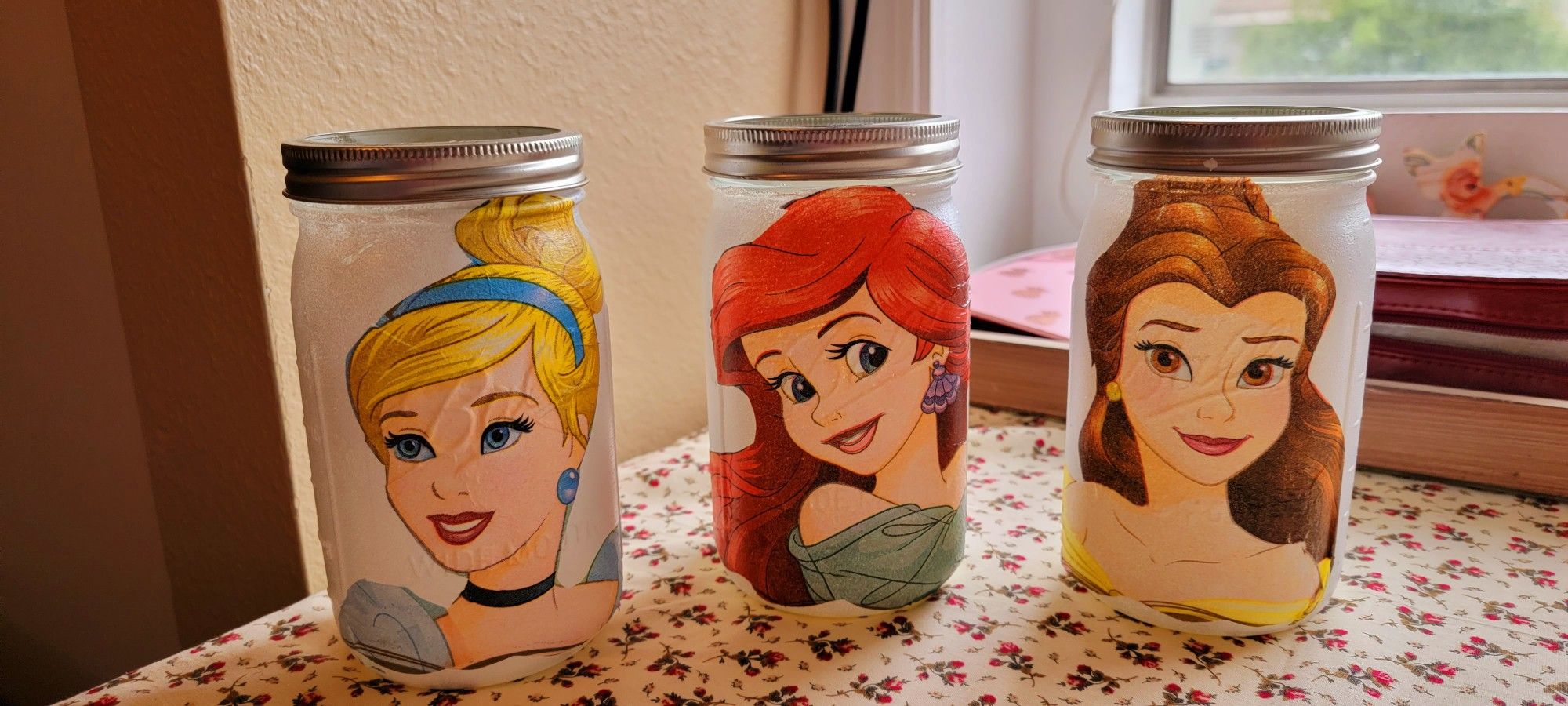 3 Disney Mason Jars 