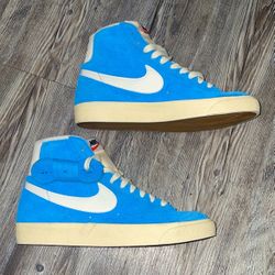 Nike Sky Blue and Cream High-Tops
