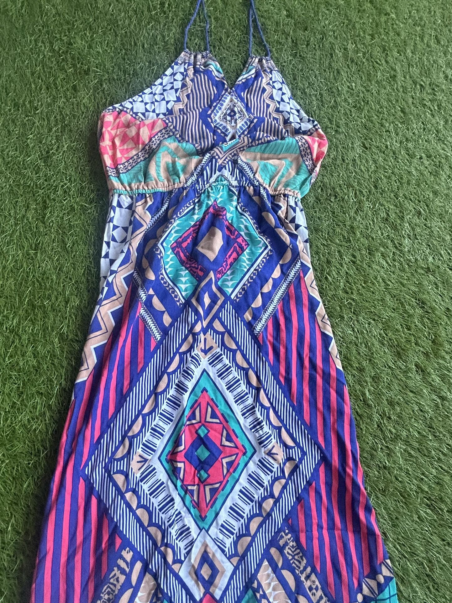 Flying Tomato Anthropologie halter Maxi Dress