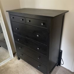 Large Black Wooden Dresser