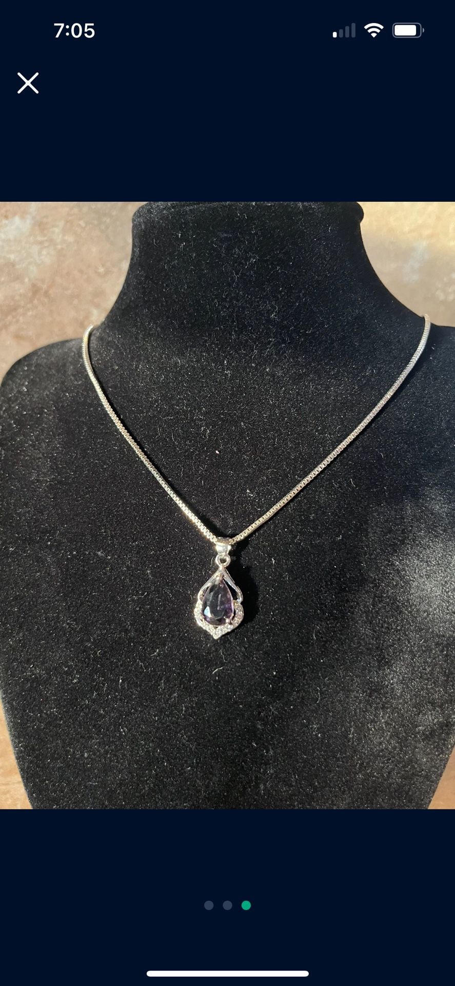 Purple And Silver Necklace