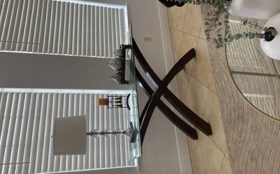 Wood And Glass Table