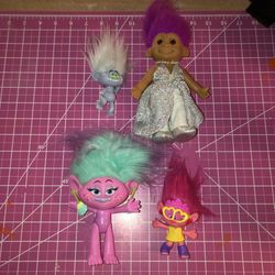Bundle Of Trolls Dolls  The Biggest One Is Vintage 