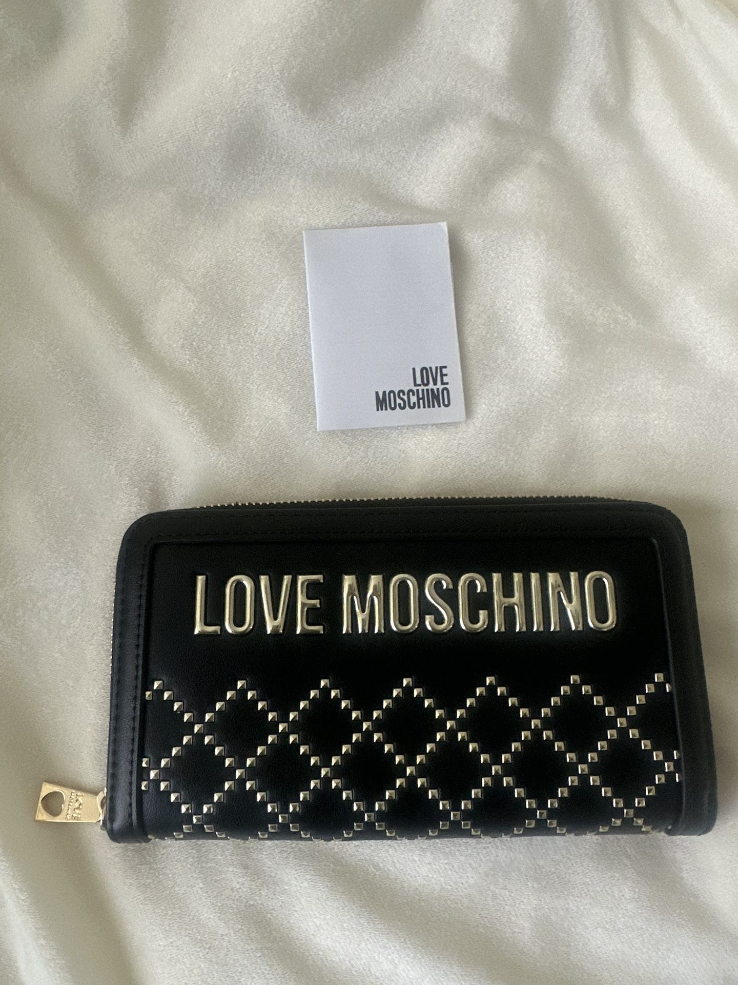 Love Moschino Black and Gold Wallet 