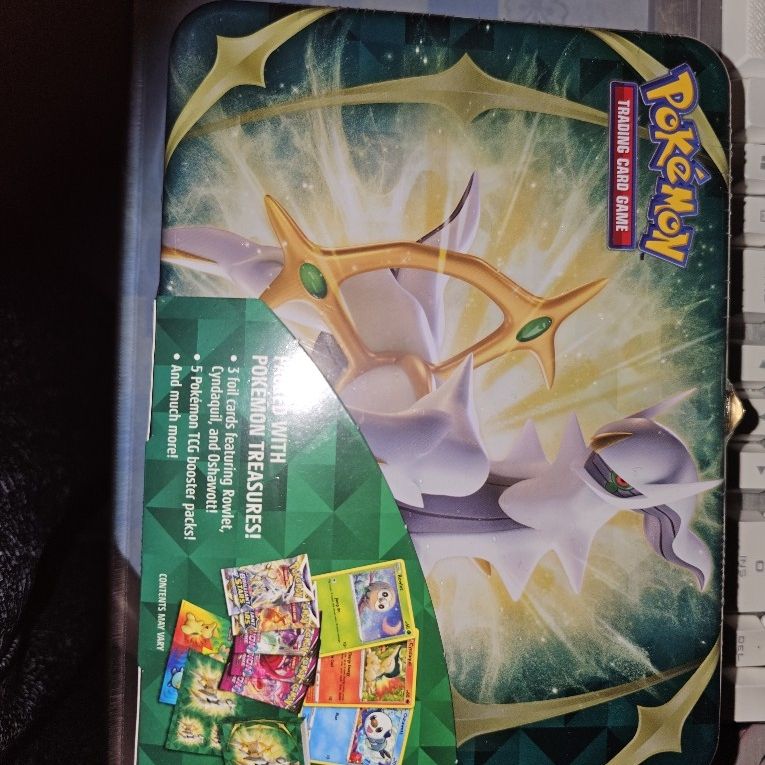 pokemon cards arceus tin Pokemon TCG Arceus LV.X Tin 2009 Factory Sealed Mint ( BLUE )