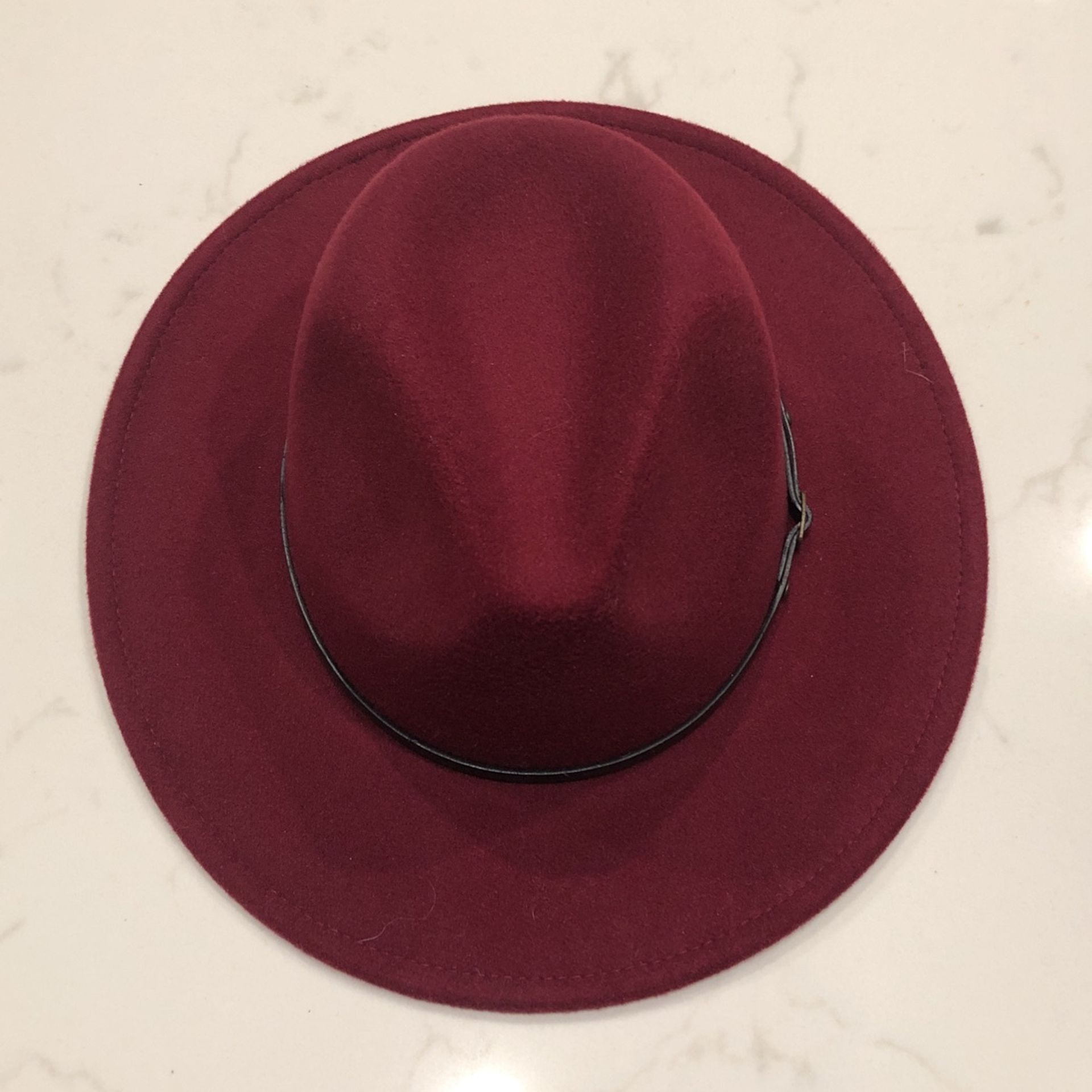 Maroon Felt Hat