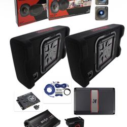 NEW FULL BASS AND VOICE PACKAGE KICKER L7t 12” INSTALLED FIT SINGLE AND CREW CAB TRUCKS 