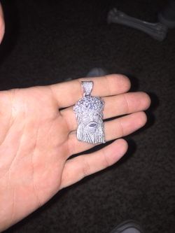 Sterling silver Jesus pendant