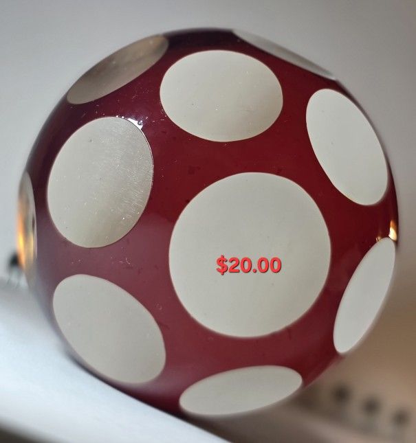 Red and Clear Paper Weight