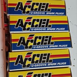LIGHTLY USED ACCEL HIGH PERFORMANCE HEADER PLUGS 8199 #576S, 8 PLUGS, SELLING FOR $51.49-$52.75