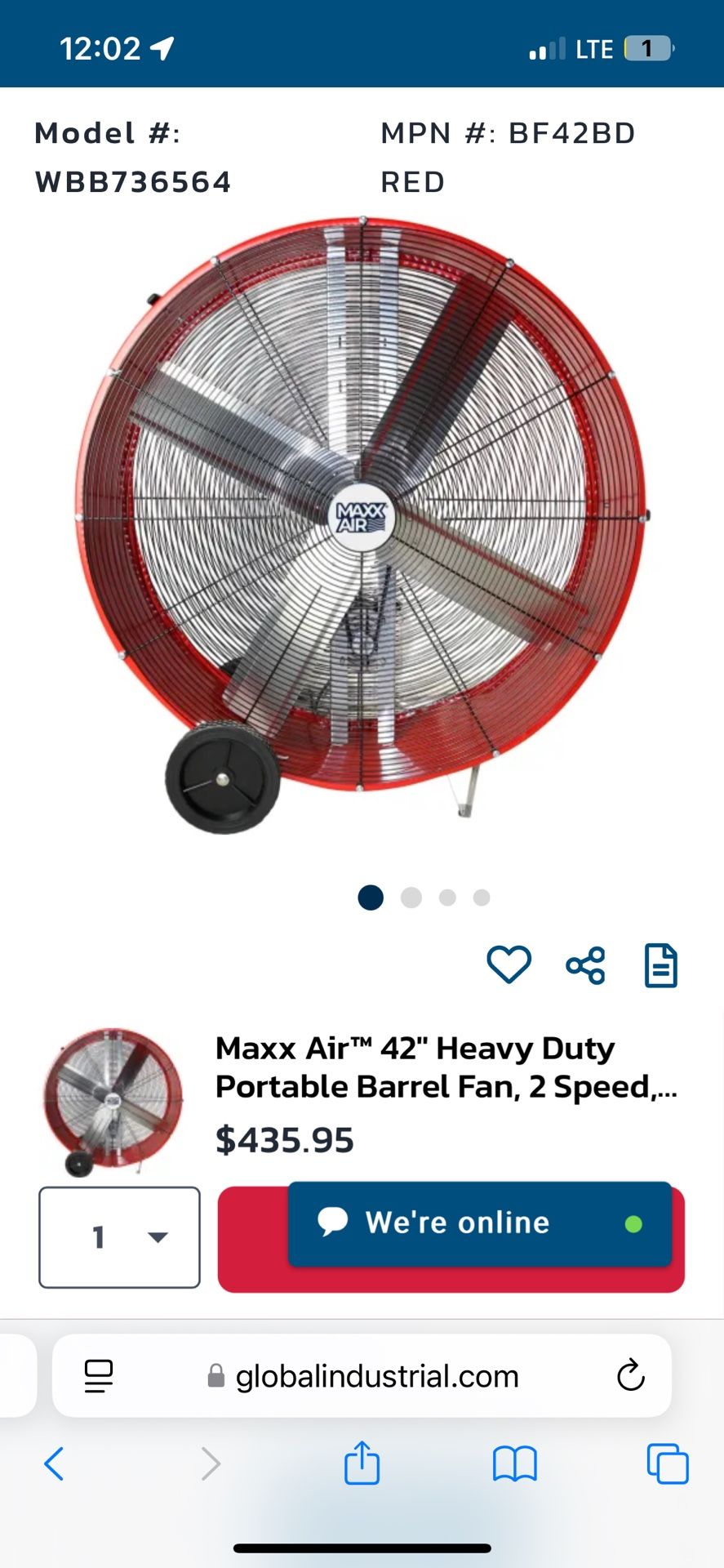Used Drum Fan