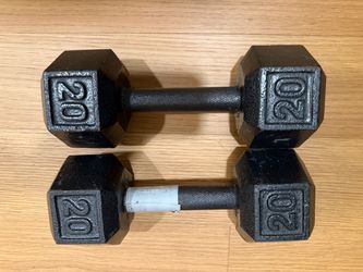 Pair of 20 lb Hex Dumbbells – 40 lbs Total