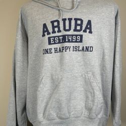 American Heritage - Aruba One Happy Island Gray Hoodie 2xl