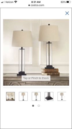 Davidson glass table sale lamp