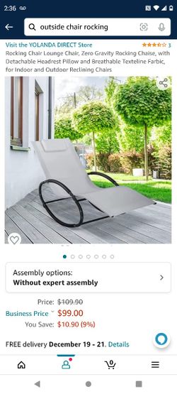 Rocking Chair Lounge Chair, Zero Gravity Rocking Chaise,