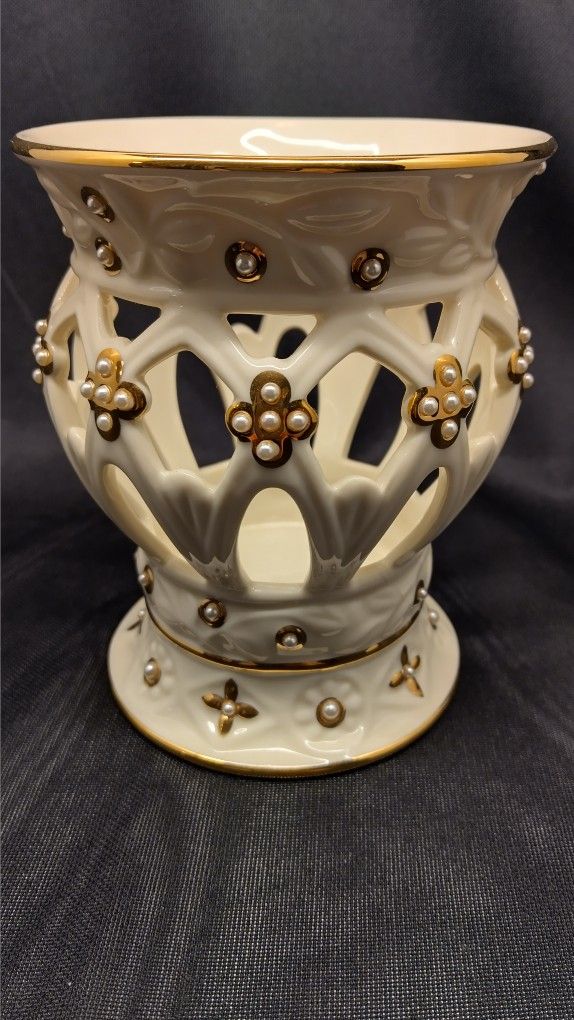 Pictures Illuminations Florentine And Pearl Arched Voltage Candle Holder By Lenox Ivory And Gold In Color Beautiful