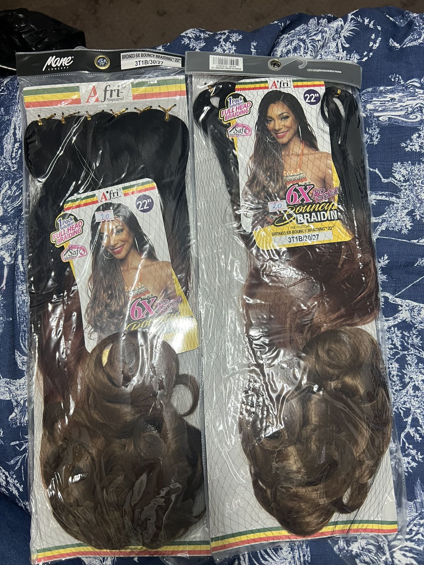 Ombré French curl braiding hair