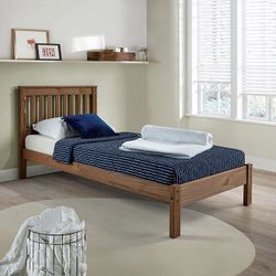 TWIN BED & MATTRESS SOLID WOOD $299