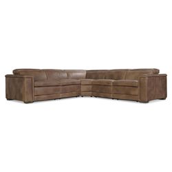 Lioni Brown Power Motion Sectional
