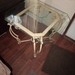 Solid Glass End Table & Coffee Table 