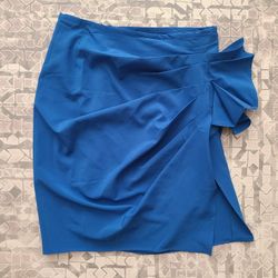 Tae Royal Blue Split Pencil Skirt, Size S