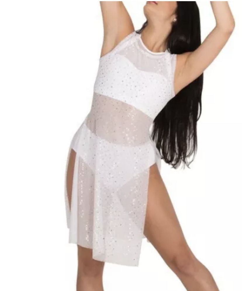 Body Wrappers Twinkle Power Mesh Short Tunic Dress Size Small