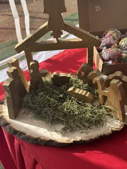 Nativity Scene With Lights