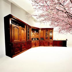 : Belgium import 🇧🇪 Massive 7-Piece Modular Oak Executive Suite / Storage Wall Unit (Can Deliver!