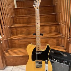 Fender MIM Ash Deluxe Telecaster W/ Fender Amp