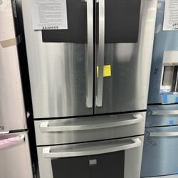 GE Profile 28.7 cu. ft. 4-Door French Door Refrigerator in Stainless Steel with Dual-Dispense Autofill Pitcher