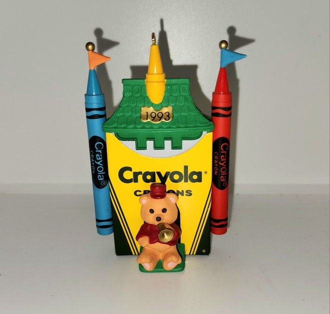 Vintage 1993 Hallmark Keepsake Bright Shining Castle Crayola Christmas holiday ornament