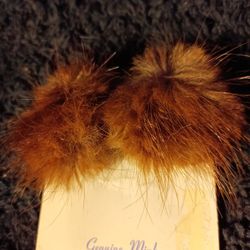 Vintage Genuine Mink Cufflinks